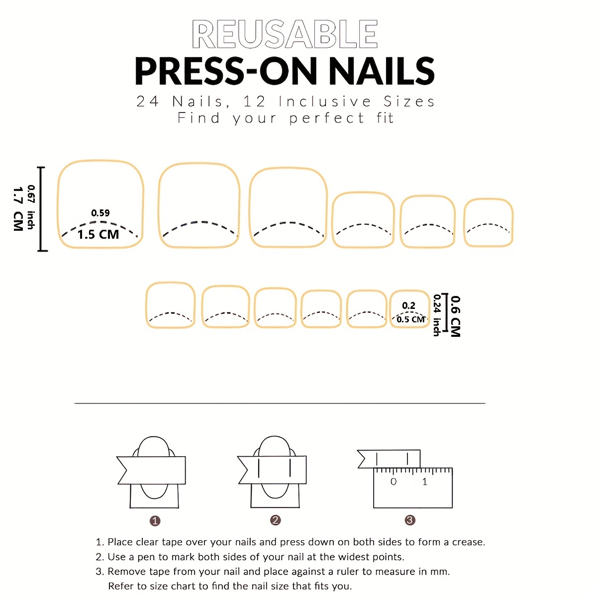 24pcs Checkboard & Heart Full Cover False Toe Nails