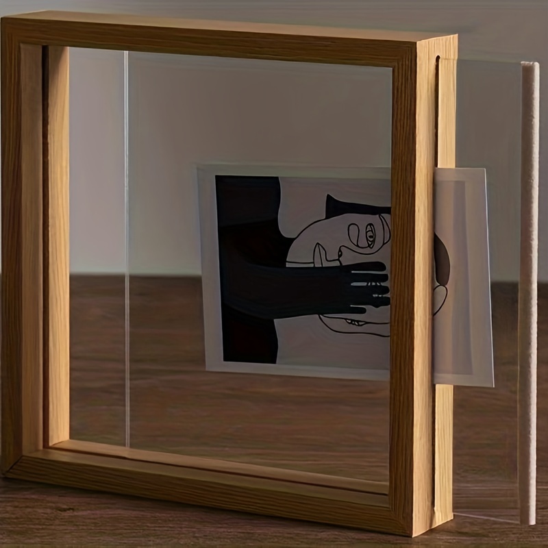 Wood-like Plastic Double Sided Plexiglass Plant Specimens Picture Frame  Desktop Decoration Photo Frames Ornament 