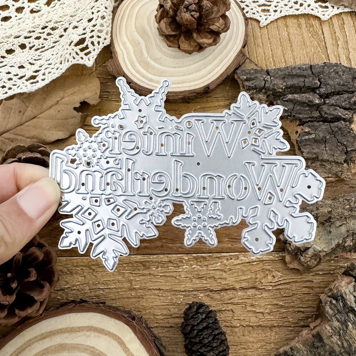 Snowflake Metal Cutting Dies For Card Making Diy - Temu