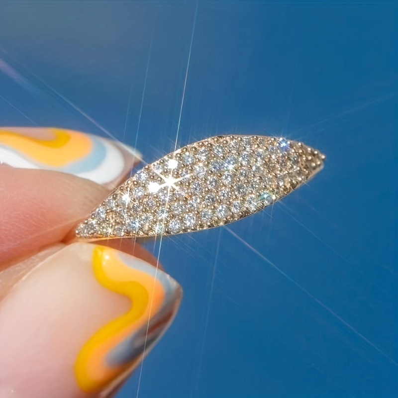 Exquisite Synthetic Zirconia Micro-pave Women's Ring, Elegant Wedding Anniversary Gift Ring