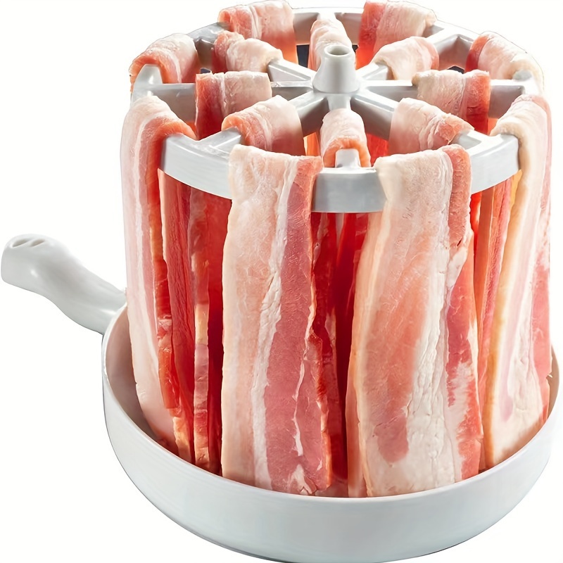 Microwave Bacon Cooker, Rotisserie Meat Plate Rack Barbecue Rack Meat Plate  Rack Rotisserie Microwave Rotisserie Bacon Grill Rack Kitchen Accessories  Camping Bbq Accessories Beech Vacation Essential - Temu