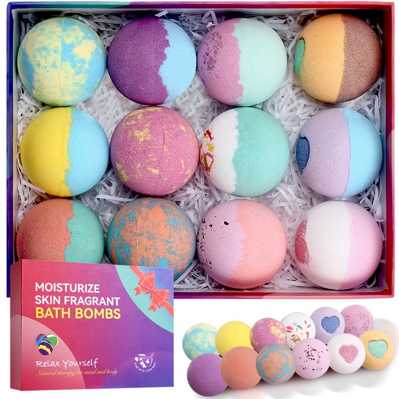 Bath Bombs For Women With 12 Pure Scents Ideal Spa Birthday - Temu