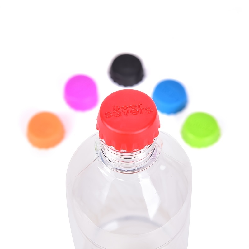 Reusable Beer Caps,Silicone Rubber Bottle Caps (Pack of 6),Ideal for Soft  Drink