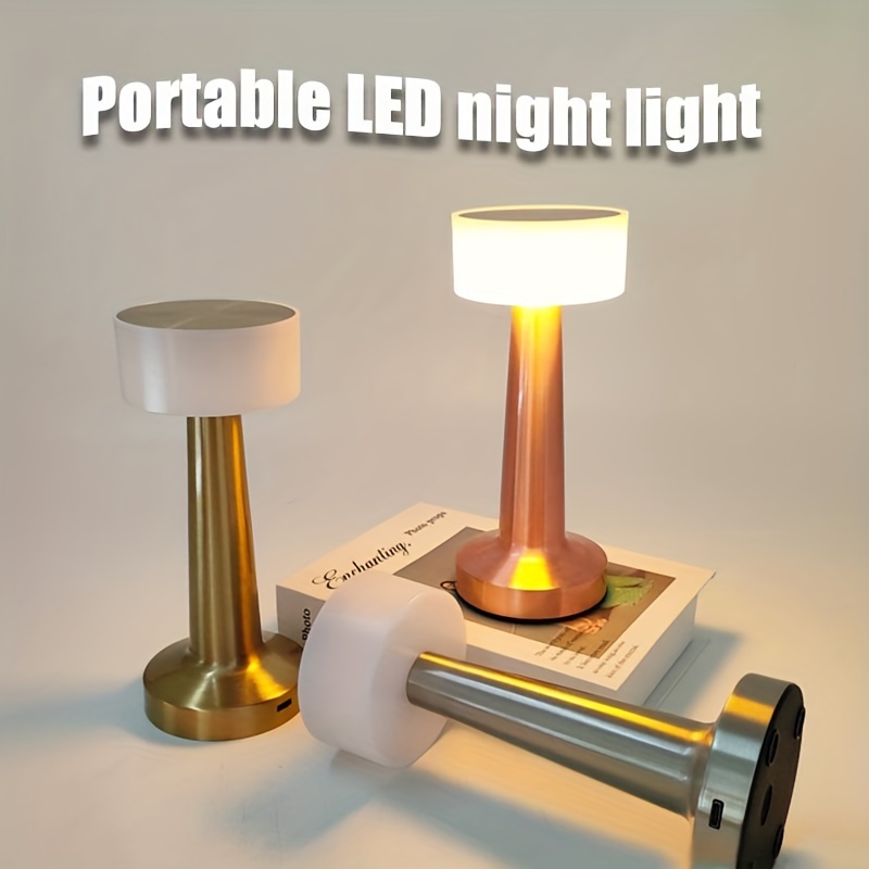 Lampe de bureau LED Lampe de chevet gradation avec lampe de table  rechargeable détachable Contrôle tactile Lampe de lecture pour enfants 3  modes de couleur et niveaux de luminositénoir