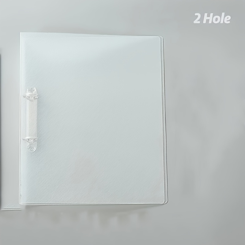 A4 Binder Punch File Folder 2 Holes Transparent Pp Office - Temu