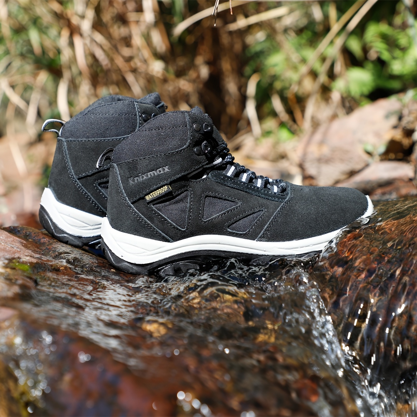 Knixmax Mens Hiking Boots Walking Sneakers Outdoor Lightweight Non Slip  Shoes Camping Climbing Trekking - Men's Shoes - Temu