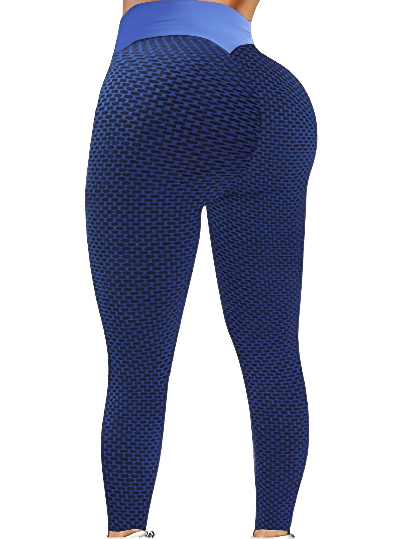 Women Solid Color Yoga Pants - Blue, Yoga Dress, Yoga Apparel