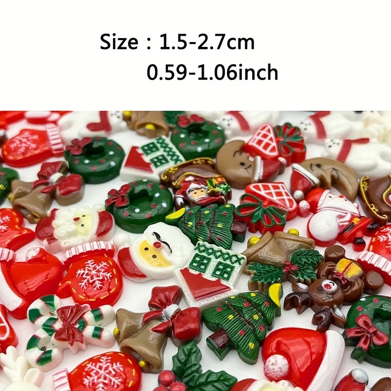 Christmas Nail Art Ornaments mini Christmas Ornaments Resin - Temu