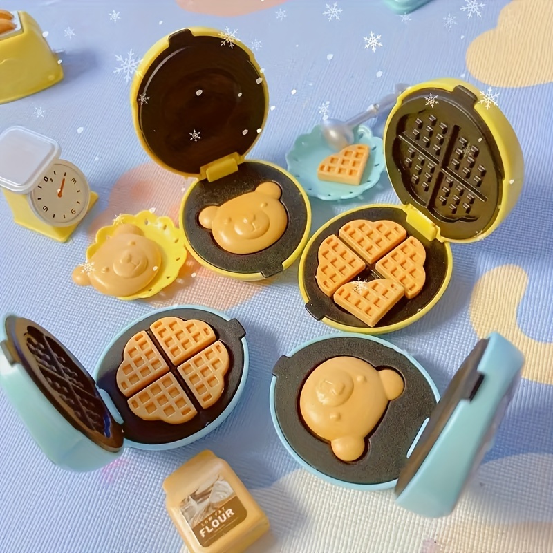 Waffle Iron Toy Kids Kitchen Toys Role Play Pretend Cooking Copy Waffles  Maker