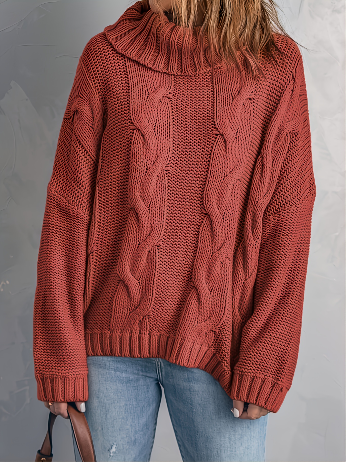 Rust Orange Knit Long Sleeve Turtleneck Sweater | Womens | X-Large (Available in XS, S, M, L) | Lulus