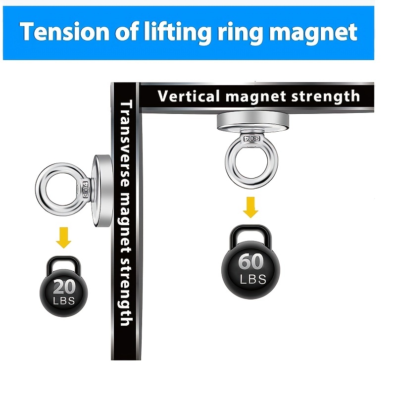 Strong Fishing Magnet Kit Countersunk Hole Eyebolt Diameter - Temu United  Arab Emirates