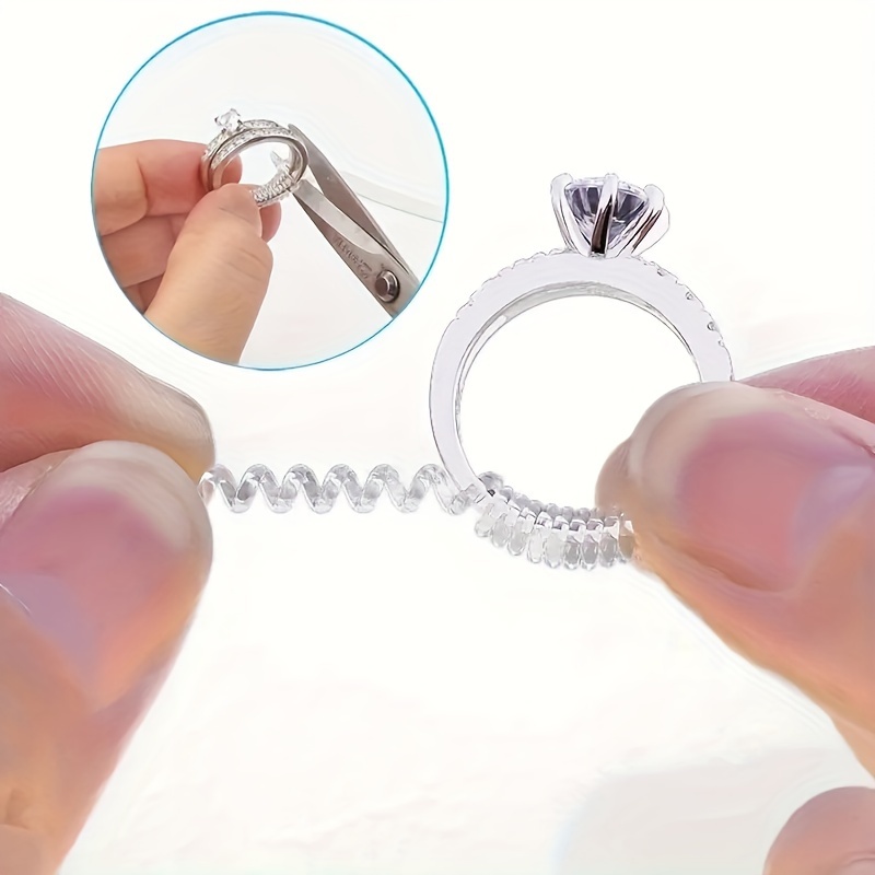 Frienda 16 Pieces Ring Sizer Adjuster for Loose Rings with Silver Polishing Cloth 4 Sizes