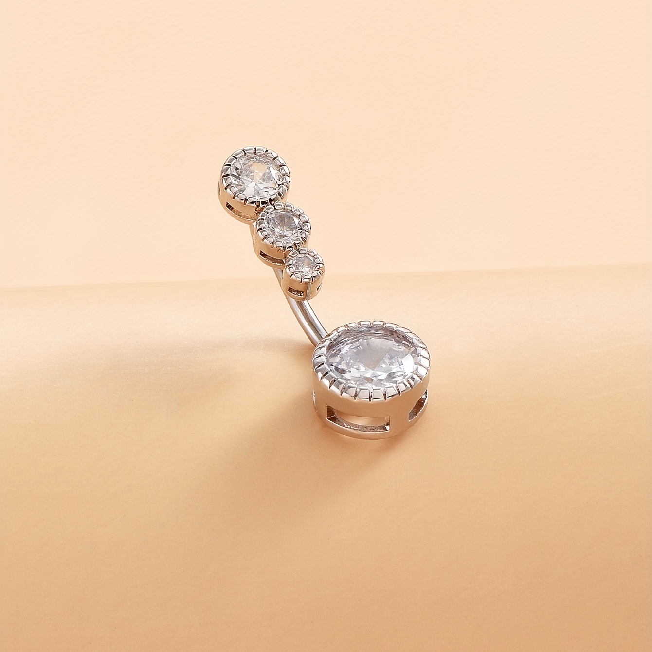 Inlaid Round Zircon Vintage Belly Button Ring