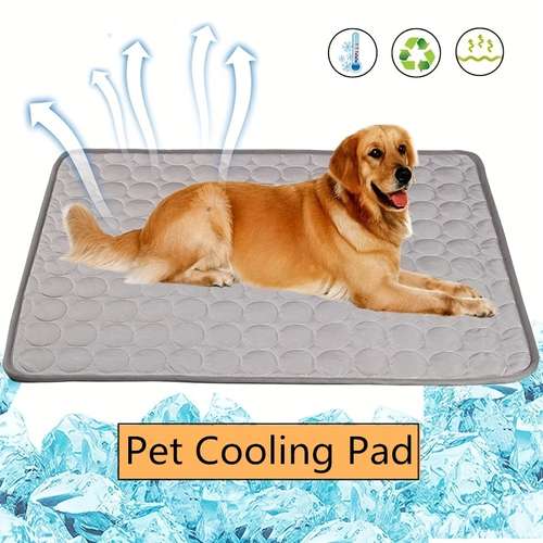 1pc Breathable Self-Cooling Pet Mat for Dogs and Cats - Summer Comfortable Sleep Pad with Ice Silk Technology
