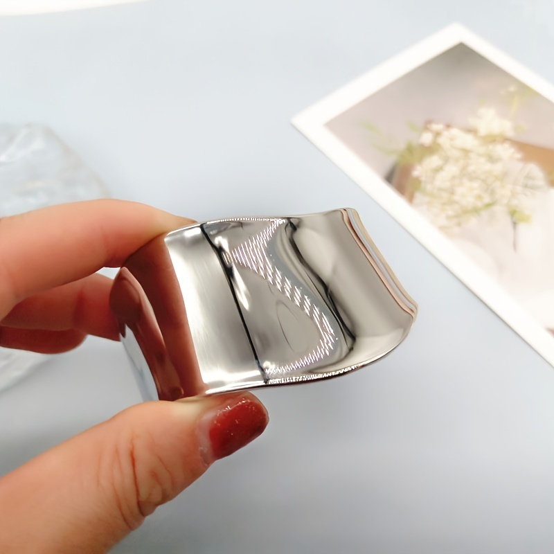 Vintage Silver Plated Open Cuff Bracelet, Irregular Design
