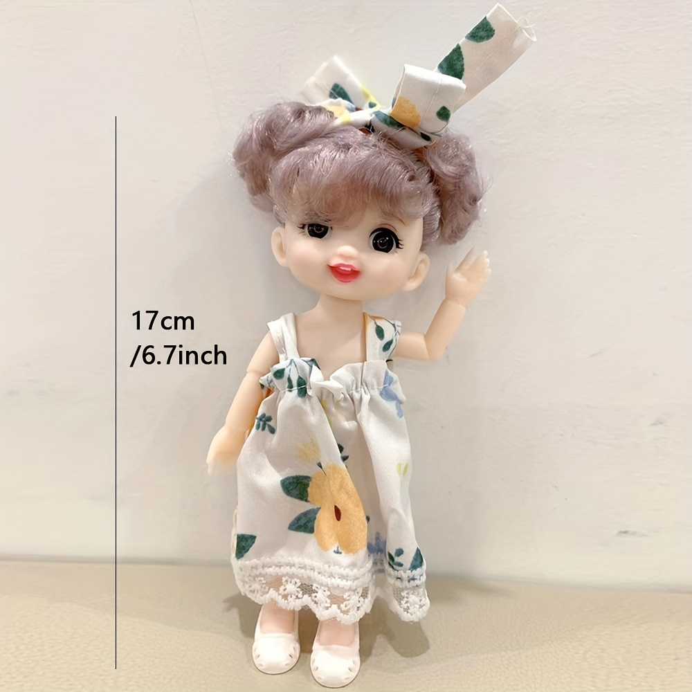 16cm Cute Baby Doll 1/8 13 Joints Movable White Skin Dress Up Toys for  Children - AliExpress