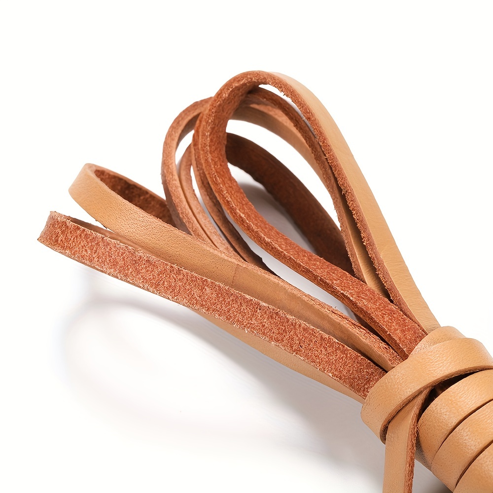 Avamo Genuine Leather Cord Leather Laces Strip Braiding String Tan for  Jewelry Making Leather Shoe Lace Arts & Crafts and Handicraft