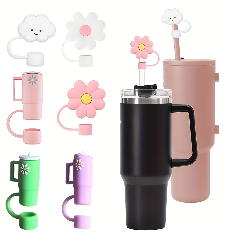 Silicone Straw Cover For Car Water Cup Dustproof Topper - Temu