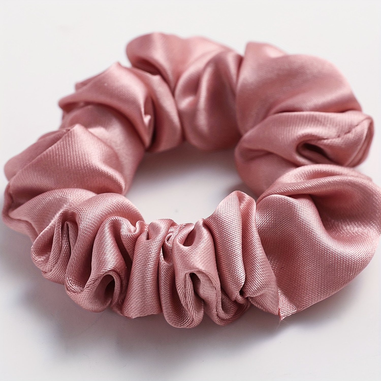 6 Pcs Solid Color Satin Scrunchies Set - Soft And Comfortable Hair Ties For Ponytail And Hair Accessories