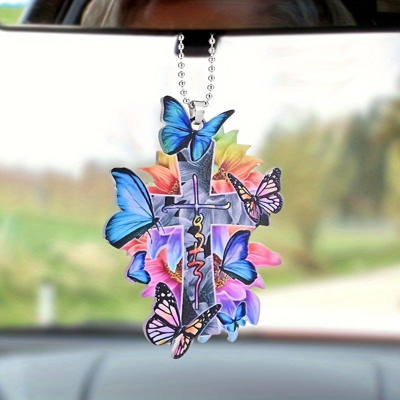 1pc, Christmas Butterfly Series Car Interior Supplies Home Decoration  Christmas Tree Hanging Decorations Hanging Ornaments, Navidad, Christmas  Decorat