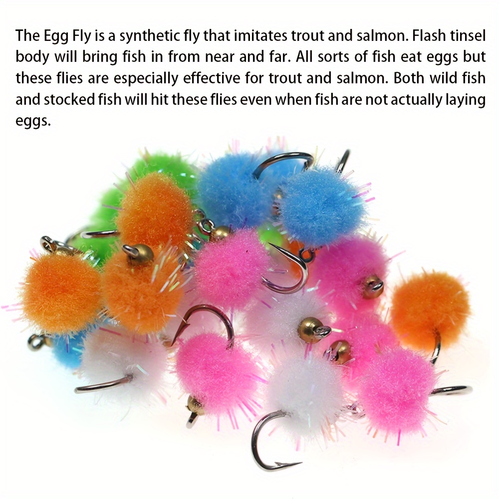 Brass Bead Head Egg Fly Fast Sinking Wet Trout - Temu