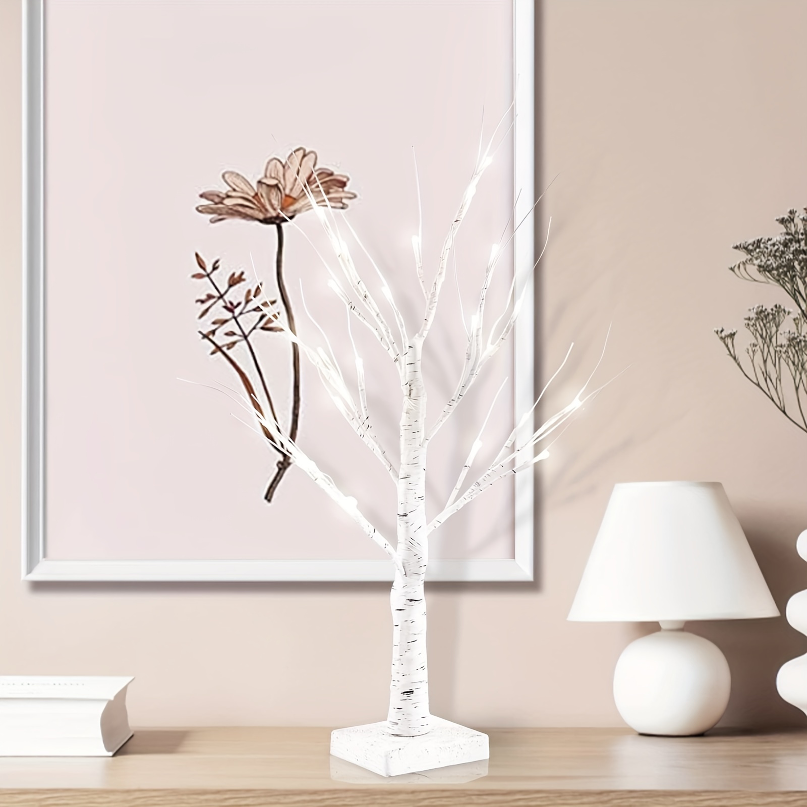 Arbre lumineux fleuri LED blanc chaud 180 cm LUMINEO