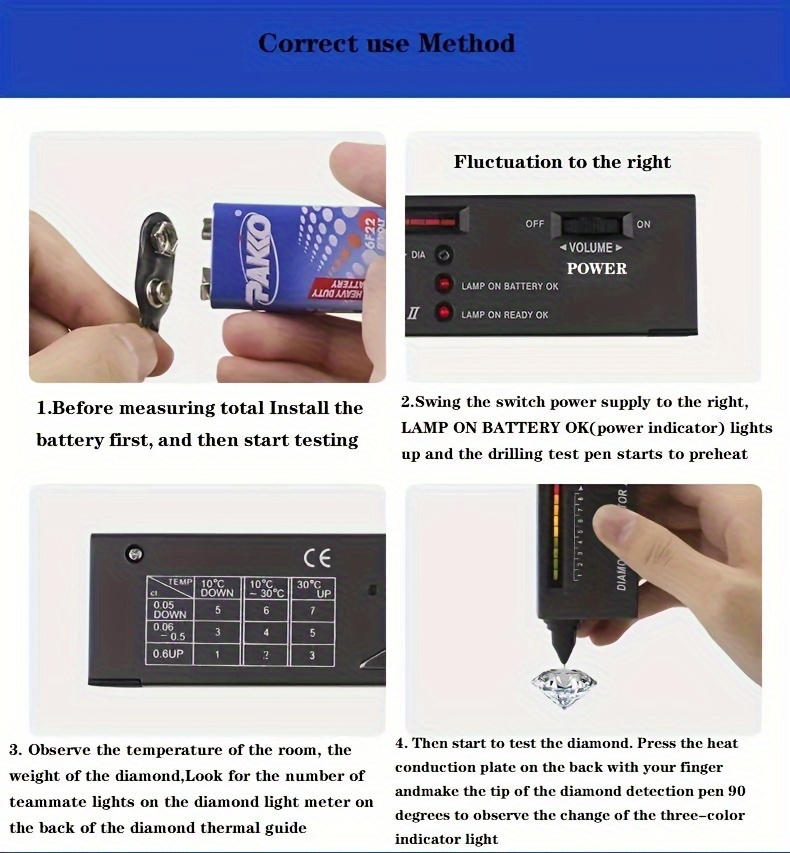 Gems Tester Pen Portable Gemstone Selector Tool Led - Temu