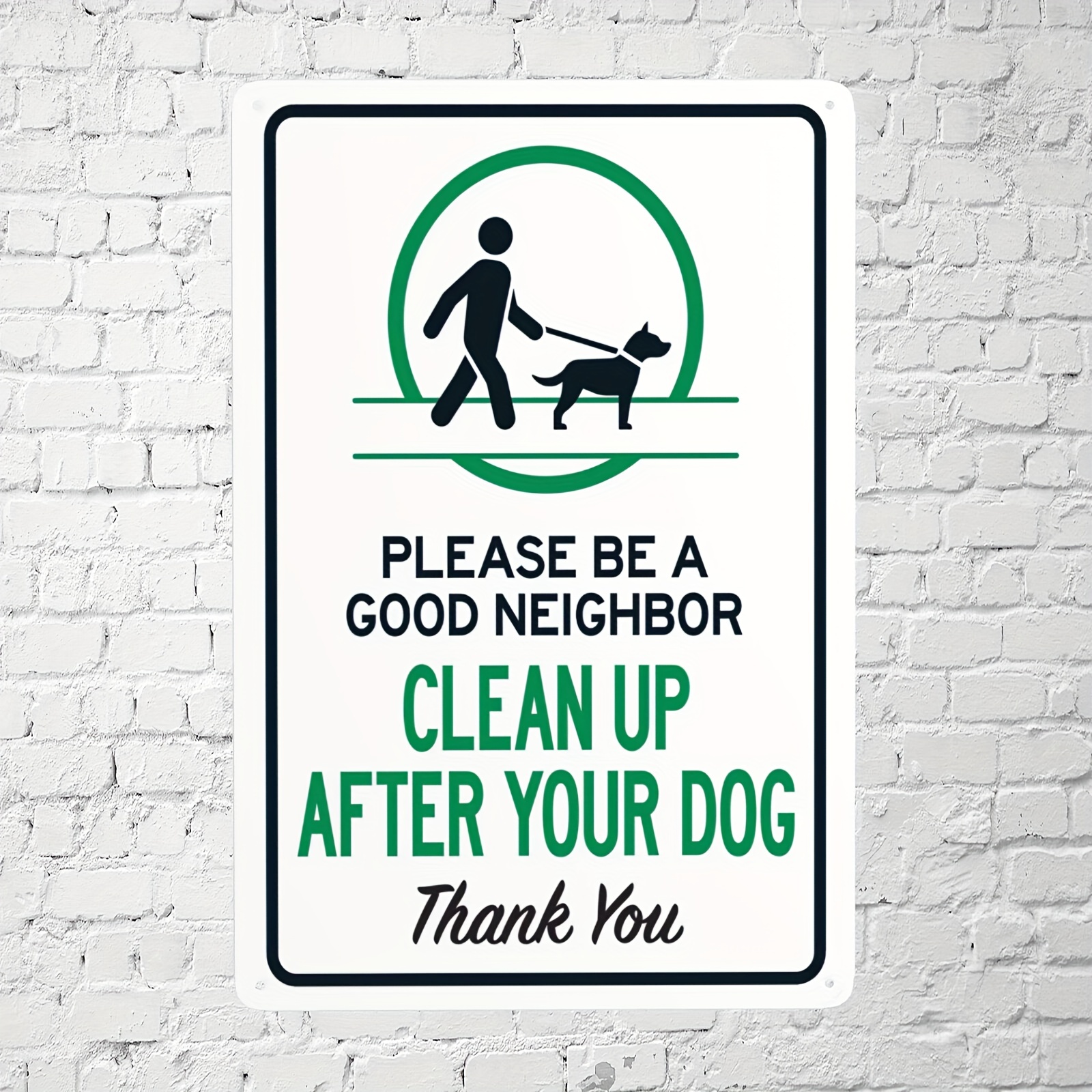 Metal Clean Dog Signs Metal H stake No Poop - Temu