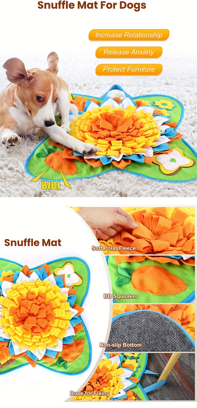 Dog Snuffle Mat Foldable Pet Slow Feeding Mat Puppy Sniffing - Temu