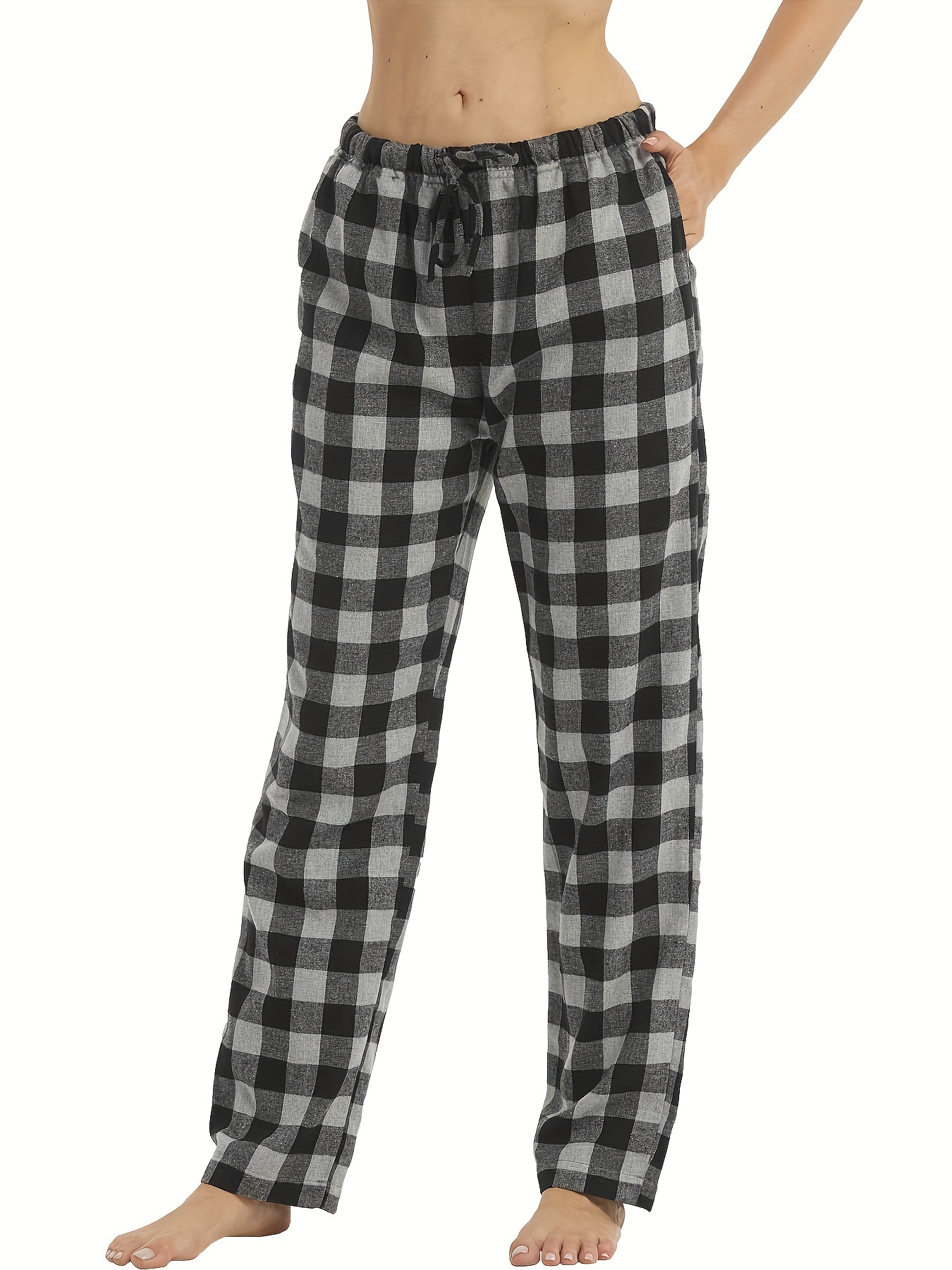 Women Plaid Pajama Pants Sleepwear, Women Lounge Pants Comfy