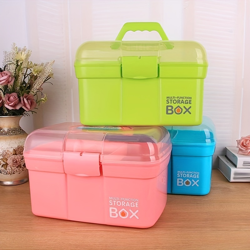 Portable Tool Box Multi-Layer Toolbox Fishing Gear Hardware Car Repair  Household Storage Case Portable Plastic Storage Box with Handle Small Parts  Box
