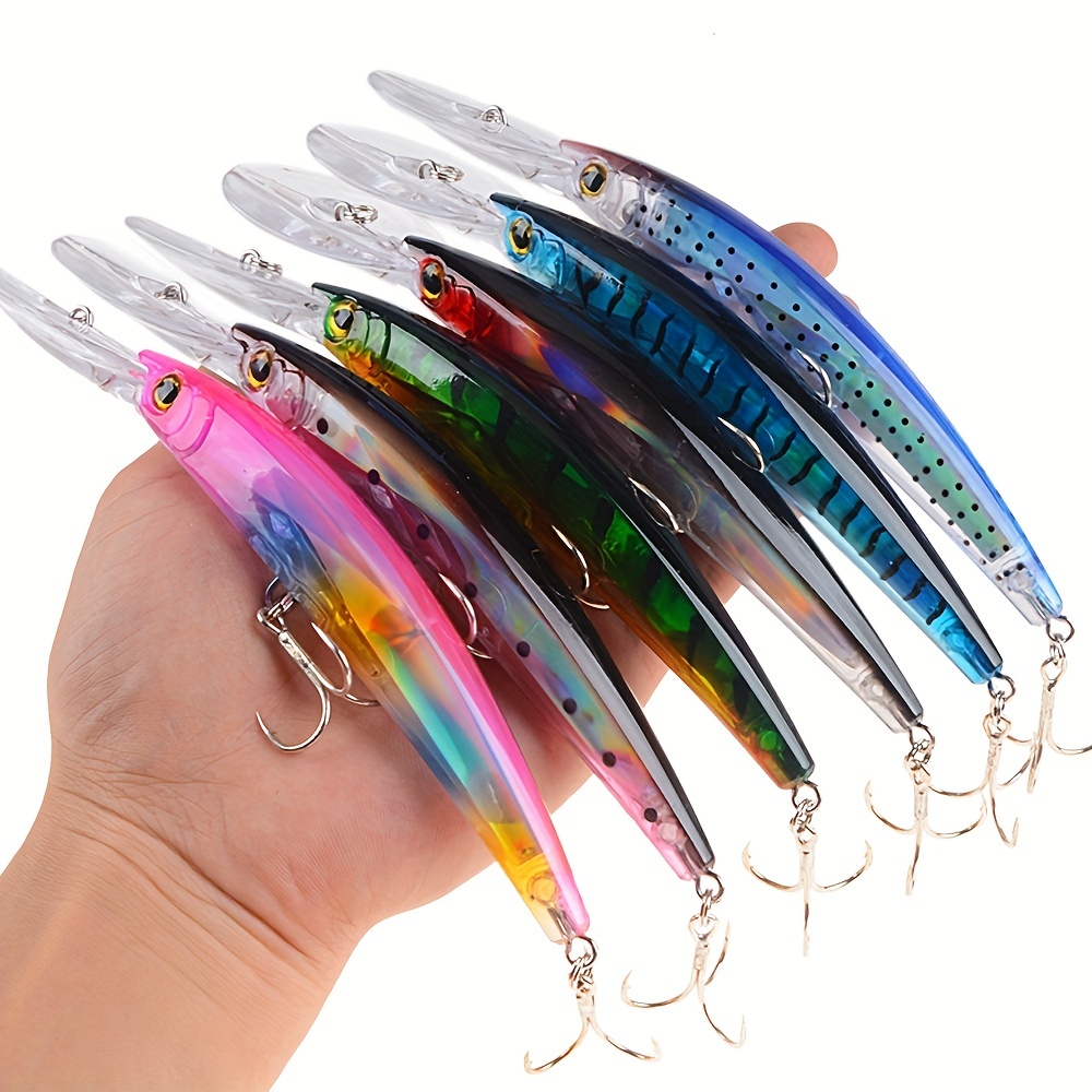 

1pc Premium Sinking Wobbler Fishing Lures For Bass, Pike, And Carp - 17cm/6.69inch, 24g Artificial Bait With Realistic Minnow Design