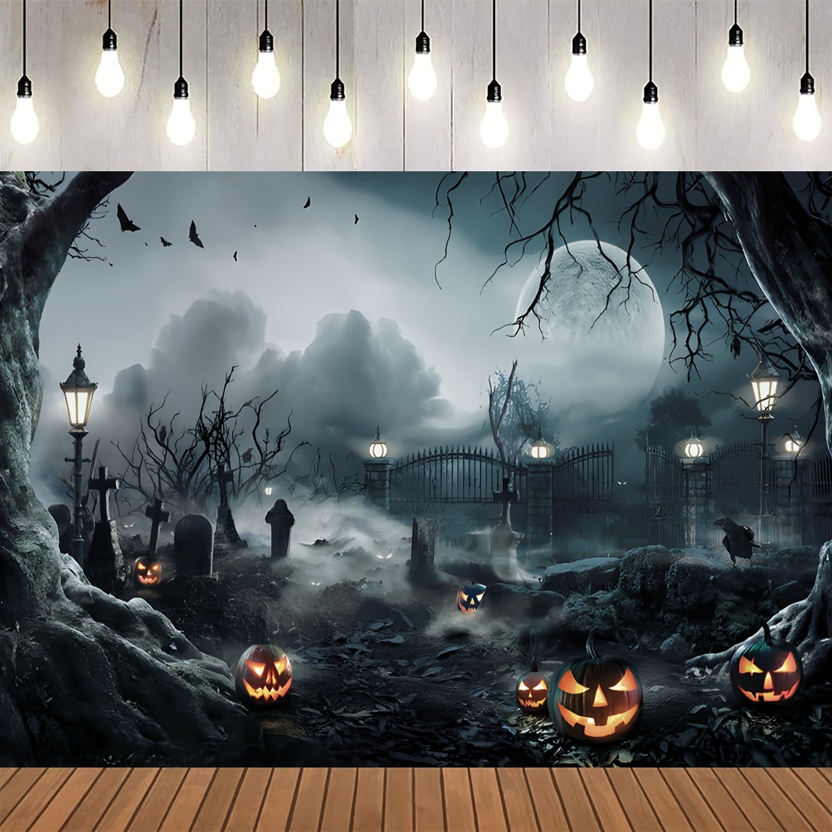 Classic Scary Movie Character Backdrop Banner For Halloween - Temu