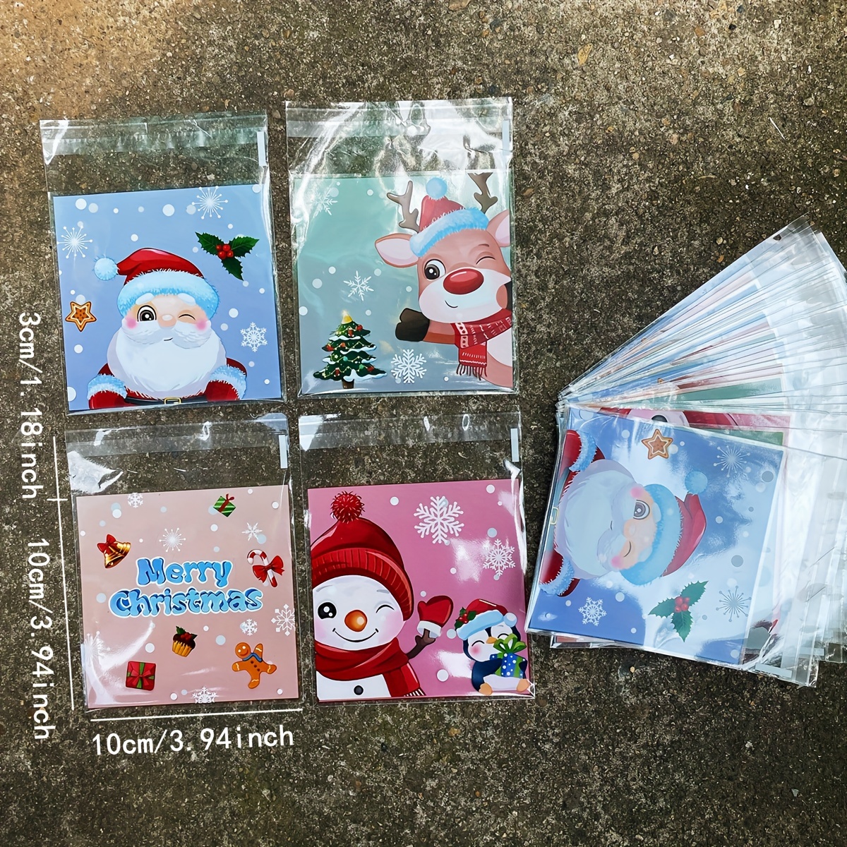 Christmas Square Self sealing Zipper Bags For Handmade - Temu