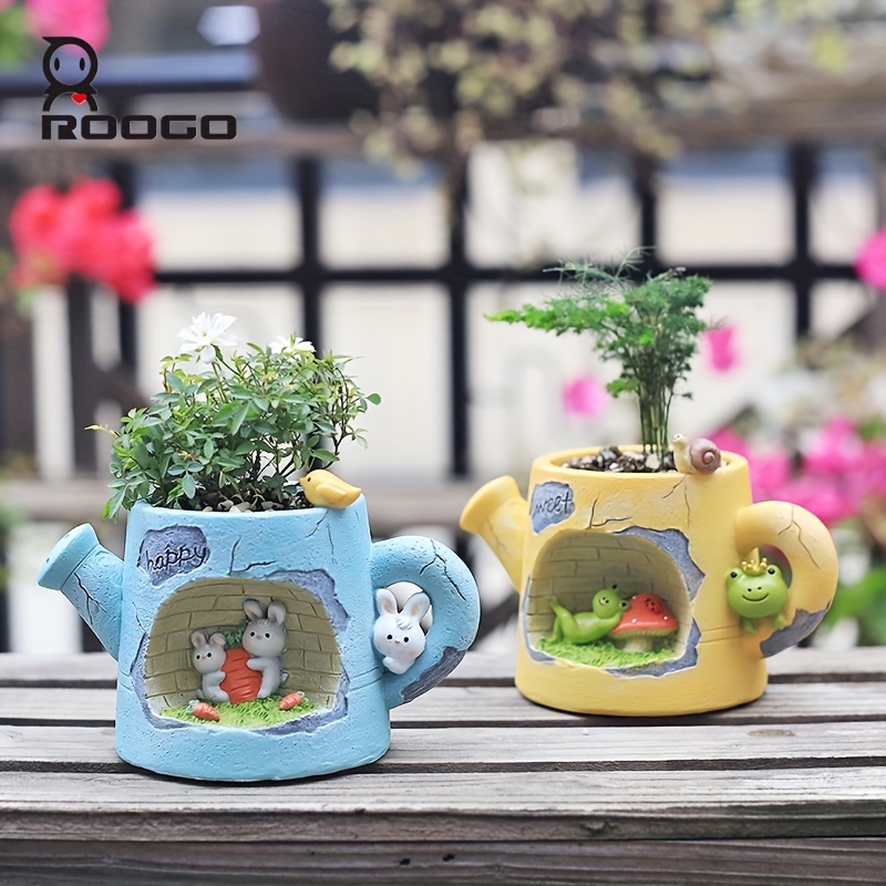 Cute Ceramic Cartoon Plant Pot  Animal Shaped Ceramic Planter - Creative  Flower Pot - Aliexpress