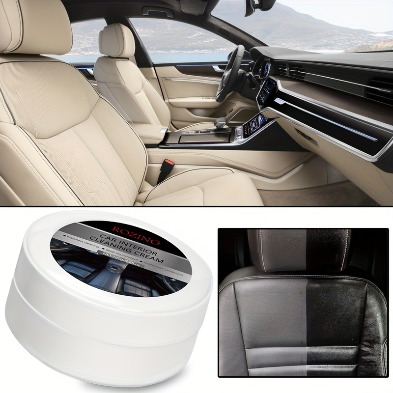 Limpiador de espuma multifuncional, limpieza profunda de descontaminación  fuerte, limpiador Interior de coche para volante de asiento, 3 uds.