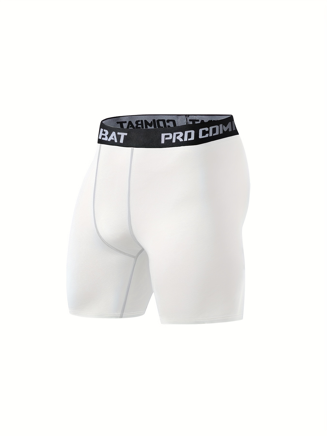 Men's Athletic Shorts - Compression Fit in White