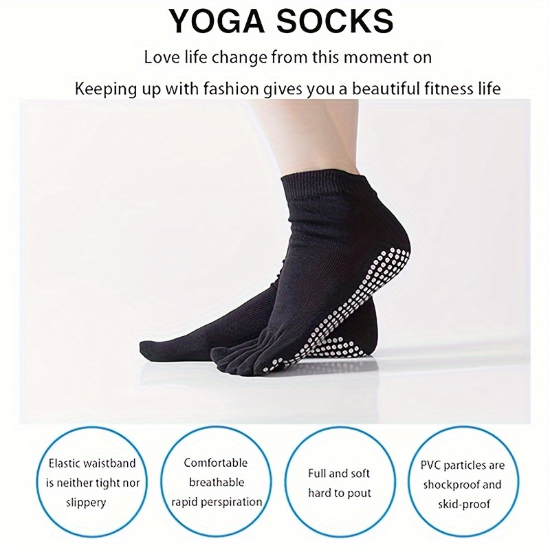 Pilates Socks Yoga Socks with Grips for Women Non-Slip Grip Socks for Pure  Barre