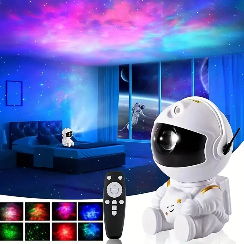 Comprar Proyector de luz de astronauta, luces de proyector de galaxia con  forma de astronauta para dormitorio, luz nocturna de nebulosa para niños