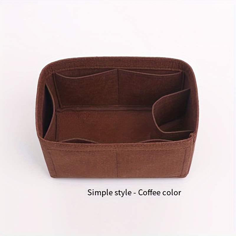 Minimalist Felt Insert Bag, Solid Color Portable Storage Pouch For Shoulder  Bag, Versatile Bag With Multi Pockets - Temu