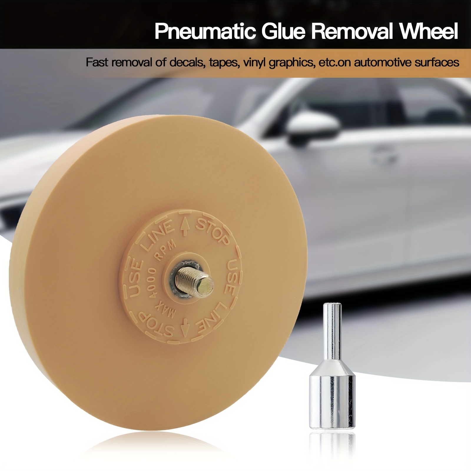 2pcs Eraser Wheel Sticker Remover Tool Detailing Supply Glue Remover For  Car 