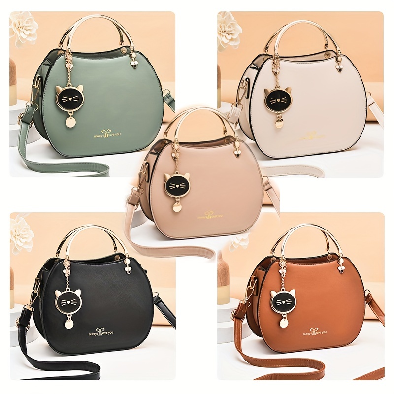 Barrel Pu Leather Crossbody Bags For Women 2022 Round Flap