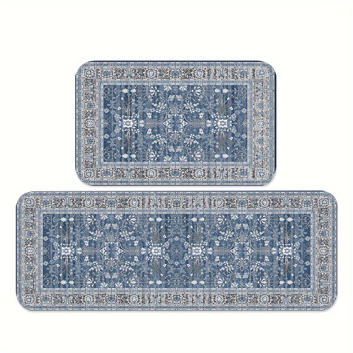 

1/2pcs Chinese Style Kitchen Mats, Comfortable Bath Foot Pads, Non-slip And Washable Floating Window Runner Rugs, Carpets For Kitchen, Home, Office, Sink, Laundry, Bathroom, Spring Decor, Sets 2 Piece