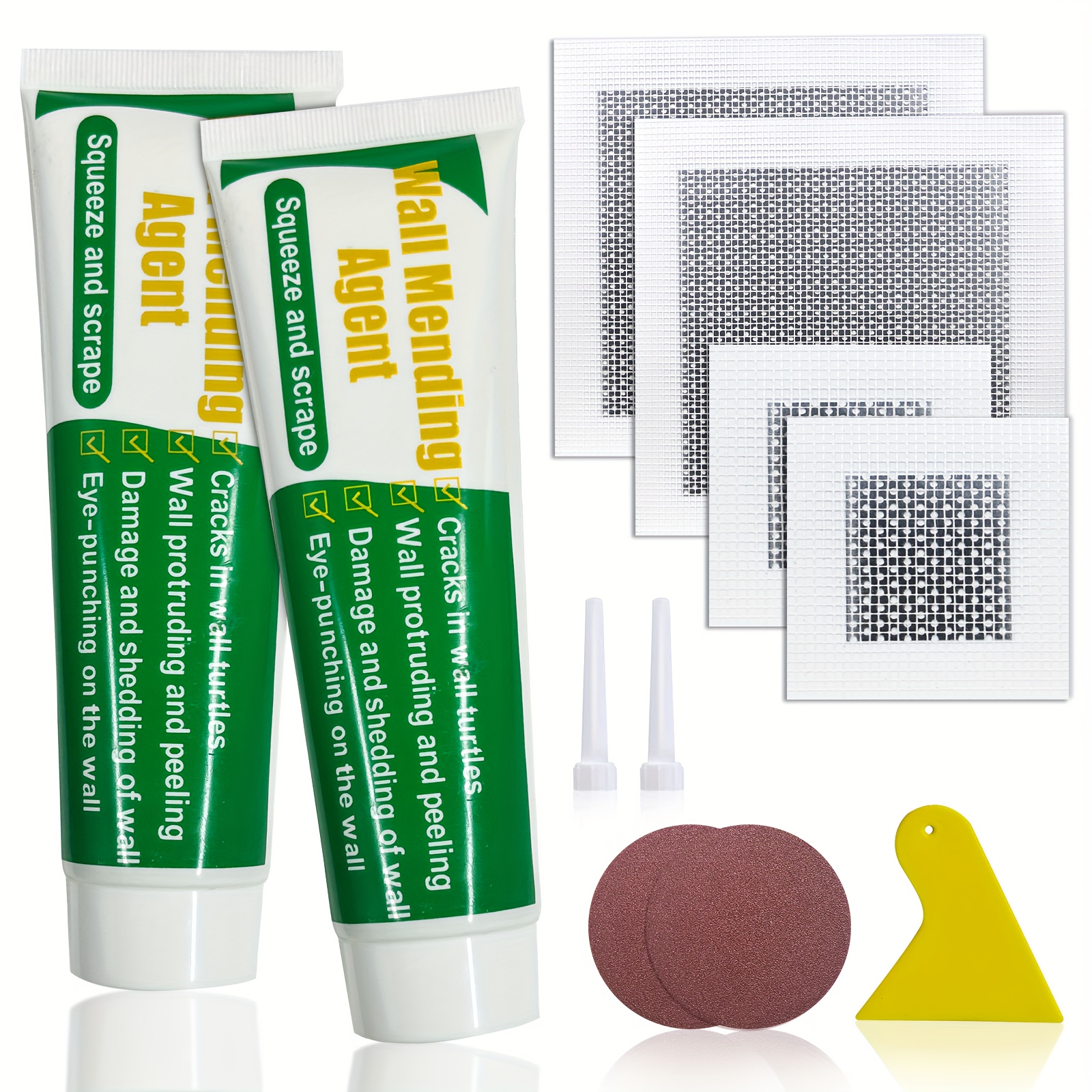 Drywall Repair Kit Plasterboard Wall Surface Hole Patch Set - Temu