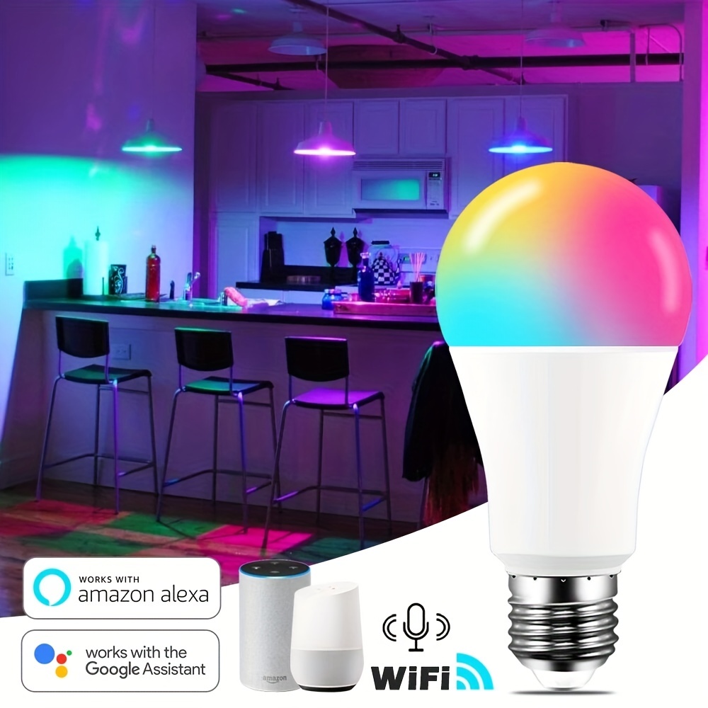 HUTAKUZE Ampoule Intelligente Wifi Led Smart Bulb E27, RGB Ampoule Connectee  Alexa 9W 806LM, Compatible Avec Alexa/Google Home/Siri, Aucun Hub Requis, 4  Pack : : Luminaires et Éclairage