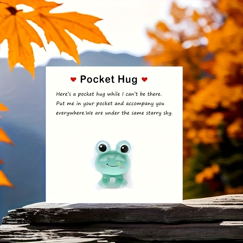Positive Frog Gift Desk Buddy Cute Little Frog Pocket Hug Frog