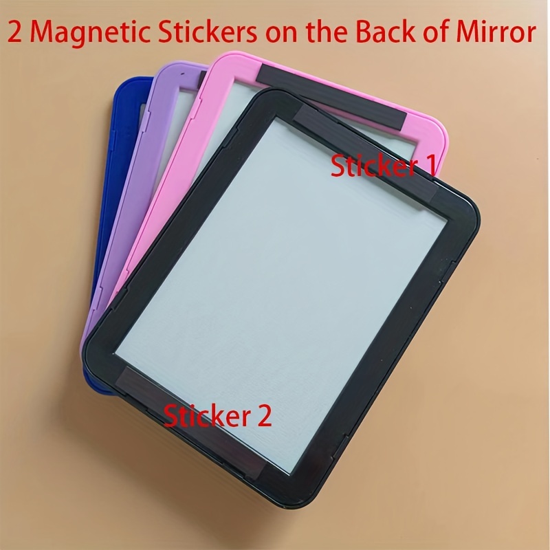 Magnetic Mirror - Locker Mirror - 5 x 7 - for Workshop Toolbox or Office  Cabinet, Locker Accessory, Household Refrigerator, Bathroom, School Locker,  Green and Blue 