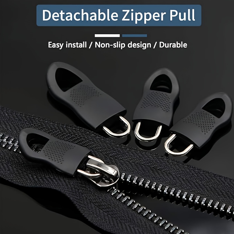 16pcs Zipper Pulls Universal Zipper Pulls Replacement Kit Detachable Zipper  Pulls Replacement Pieces Black Zipper Pulls For Jackets Luggage Backpacks