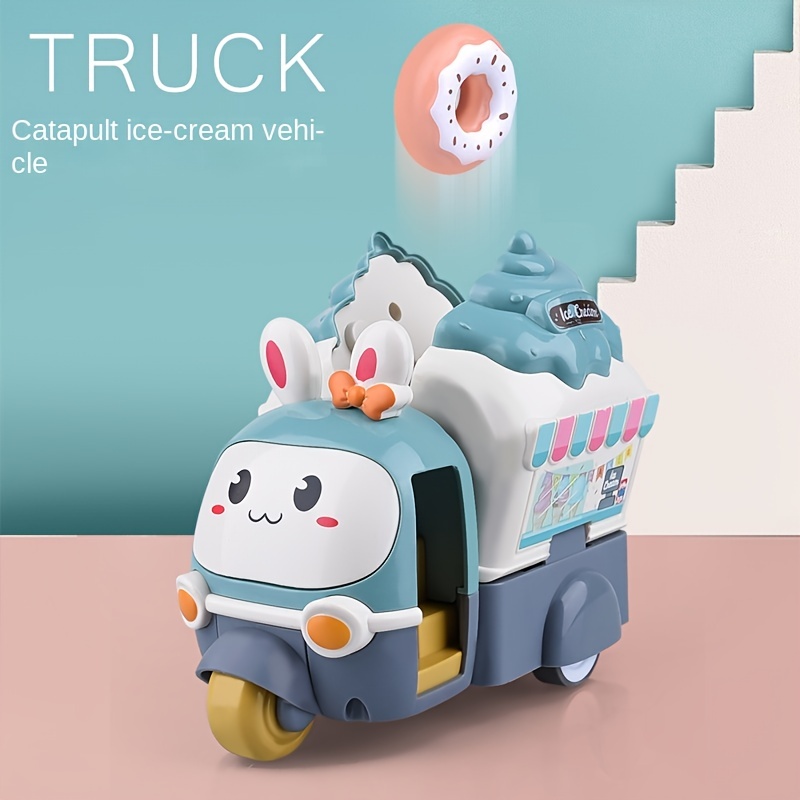 Boy's Inertial Impact Deformation Ejection Ice Cream Car Toy