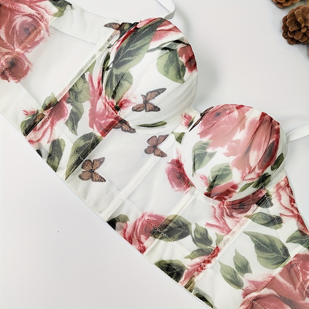 Corsé Tipo Camisola Estampado Floral Faja Adelgazante - Temu